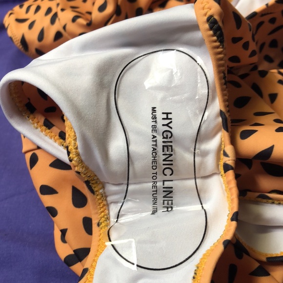 Orange Leopard Print Bikini Set NWT - Picture 5 of 5